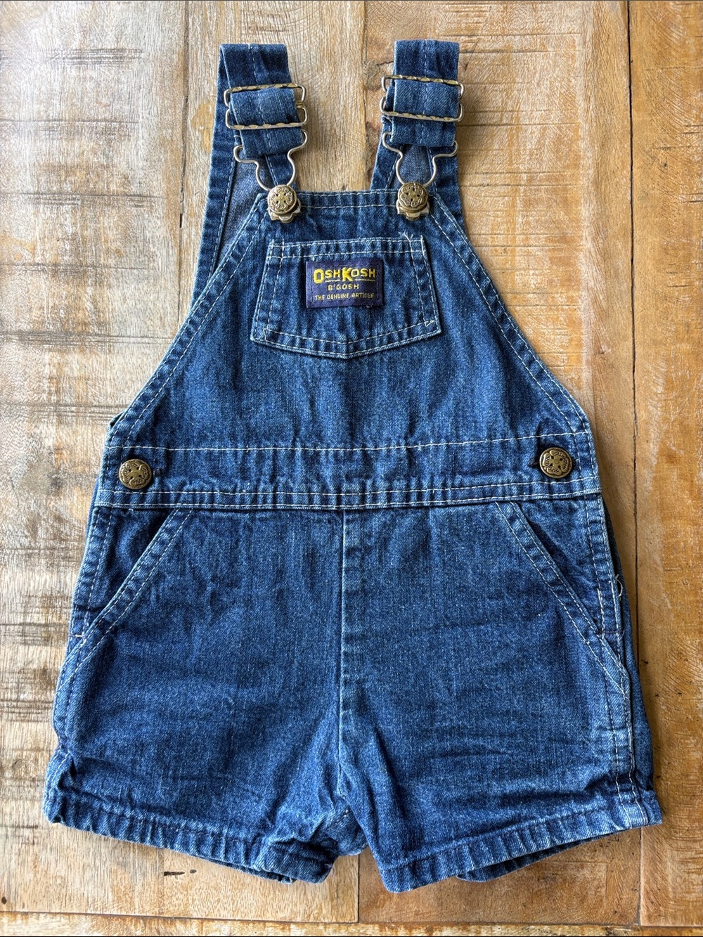 Vintage OshKosh B'gosh Denim Short Overalls 18m